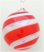 Dichroic Cherry Round Christmas Ornament