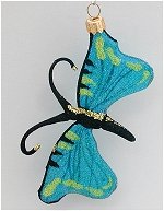 Blue Butterfly Christmas Ornament